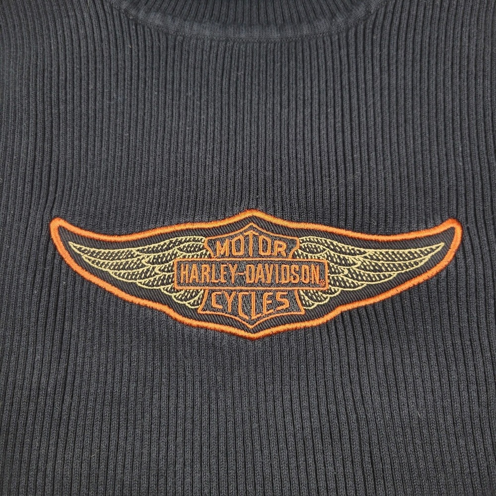 Vintage Harley Davidson Sweater Womens Large Turtleneck Made Japan 2004 Motorcyc